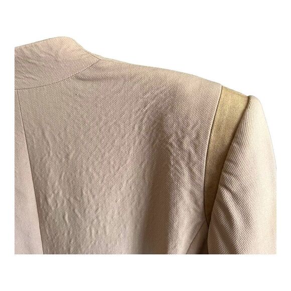 Helmut Lang Pleated Jacket Wool Blend Blazer Dusty Rose Lightweight Womens 10 - Picture 3 of 8
